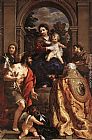 Pietro da Cortona Madonna and Saints painting